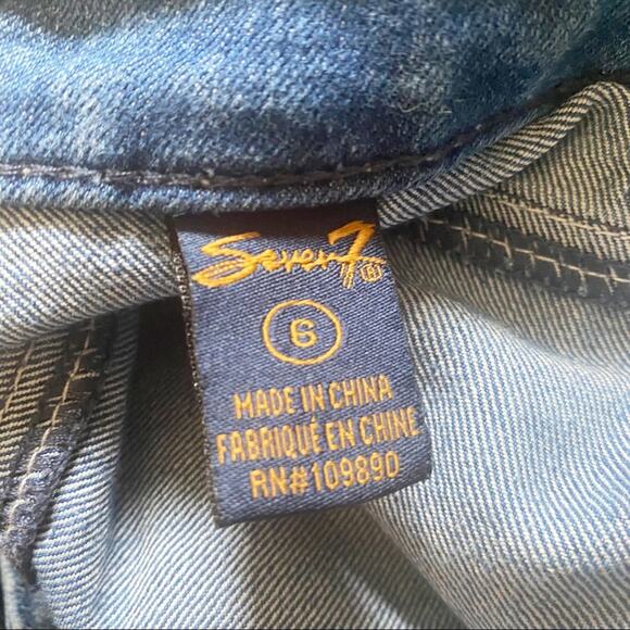 Seven7 7” Jean Shorts Size 6 - Picture 6 of 6